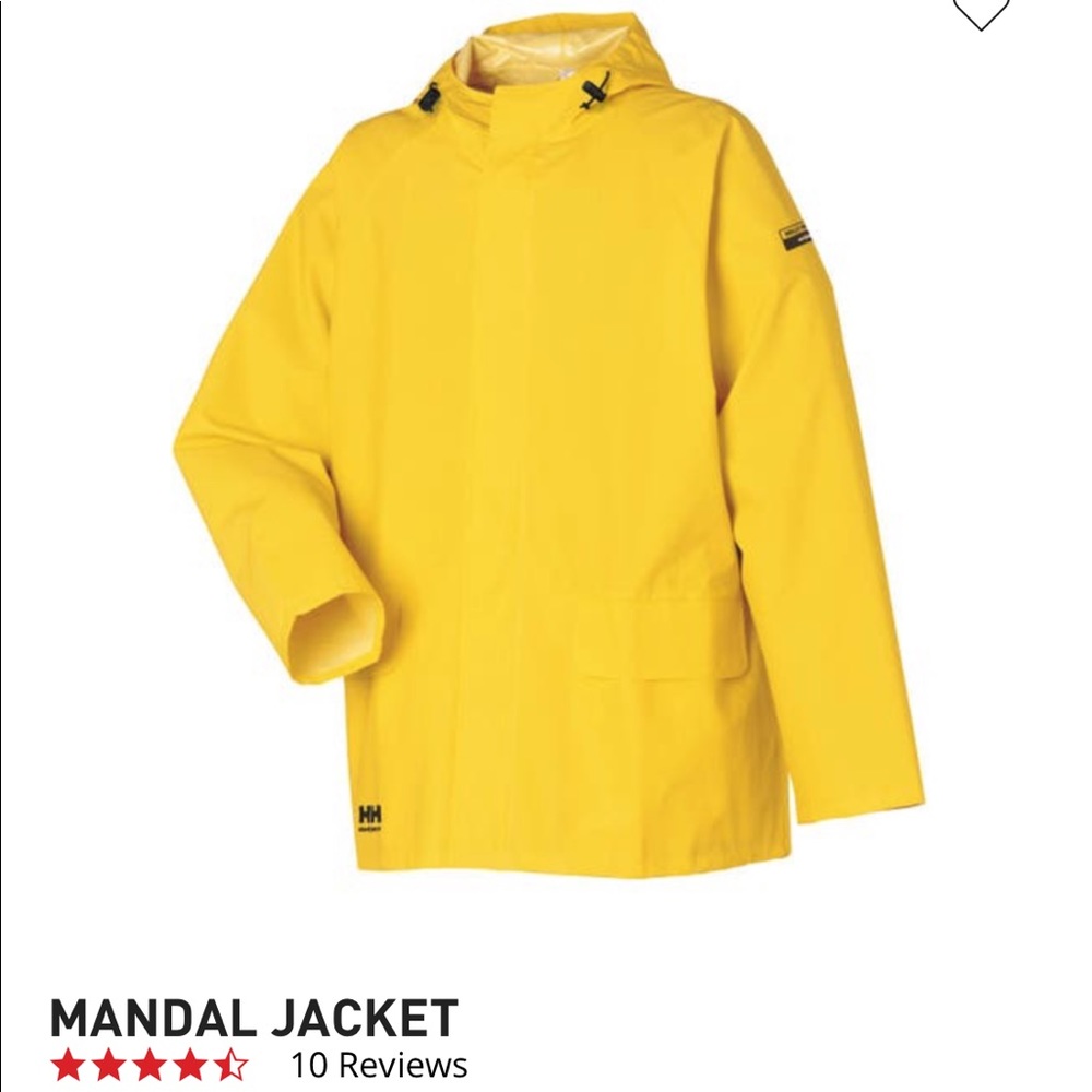 Helly Hansen work wear yellow raincoat